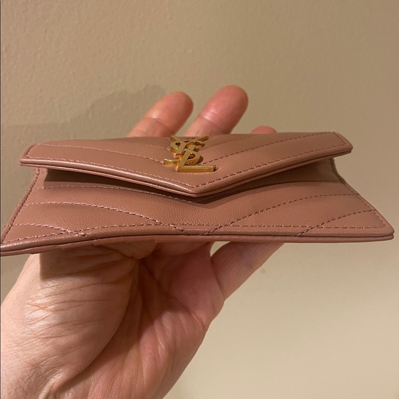 YSL Cassandre Quilted Leather Fragments Card  Holder - Picture 14 of 14